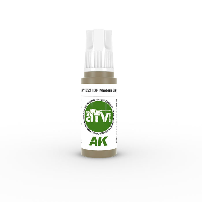 AK Interactive 11352 AFV Series: IDF Modern Grey 3G Acrylic Paint 17ml Bottle