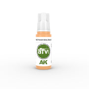 AK Interactive 11363 AFV Series: French Army Desert Sand 3G Acrylic Paint 17ml Bottle