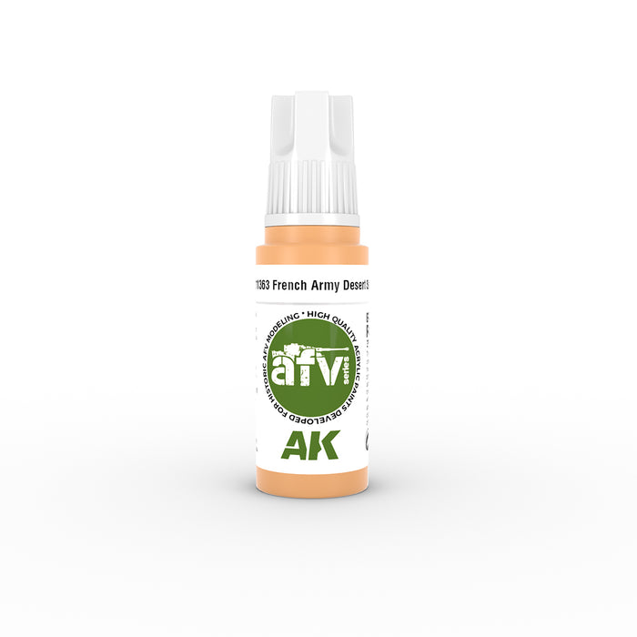 AK Interactive 11363 AFV Series: French Army Desert Sand 3G Acrylic Paint 17ml Bottle