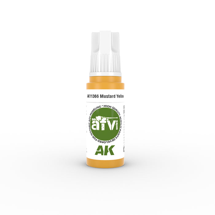 AK Interactive 11366 AFV Series: Mustard Yellow 3G Acrylic Paint 17ml Bottle