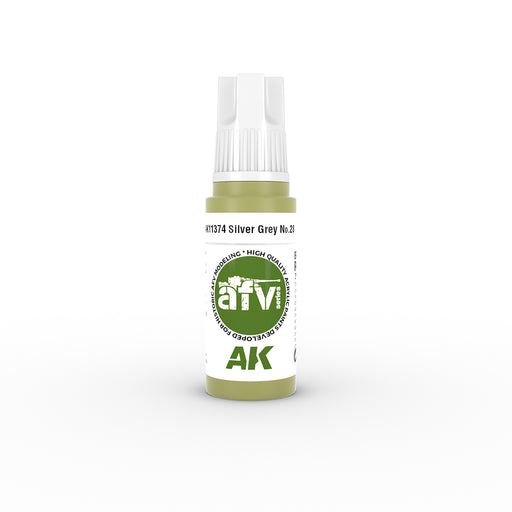 AK Interactive 11374 AFV Series: Silver Grey No28 3G Acrylic Paint 17ml Bottle