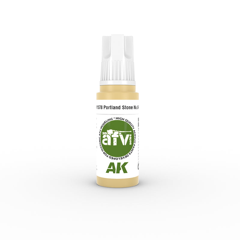 AK Interactive 11378 AFV Series: Portland Stone No64 3G Acrylic Paint 17ml Bottle
