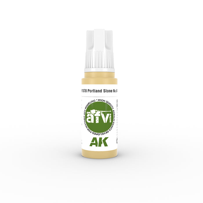 AK Interactive 11378 AFV Series: Portland Stone No64 3G Acrylic Paint 17ml Bottle