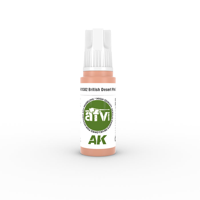 AK Interactive 11382 AFV Series: British Desert Pink Z1 3G Acrylic Paint 17ml Bottle