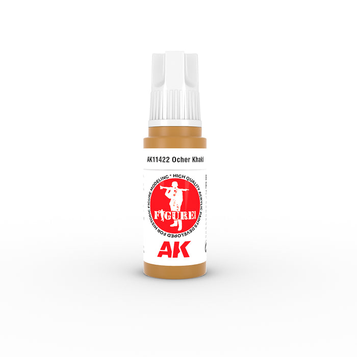 AK Interactive 11422 Figures Series: Ocher Khaki 3G Acrylic Paint 17ml Bottle