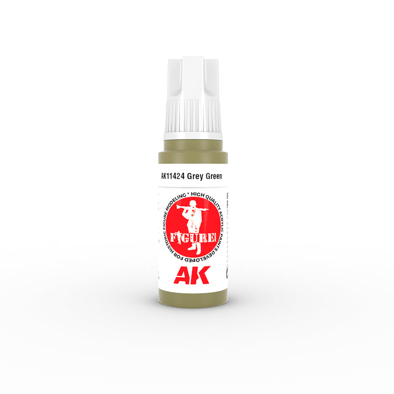 AK Interactive 11424 Figures Series: Grey Green 3G Acrylic Paint 17ml Bottle