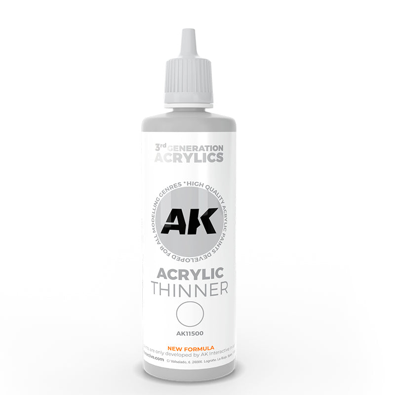 AK Interactive 11500 3G Acrylic Thinner 100ml Bottle