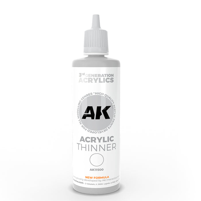 AK Interactive 11500 3G Acrylic Thinner 100ml Bottle