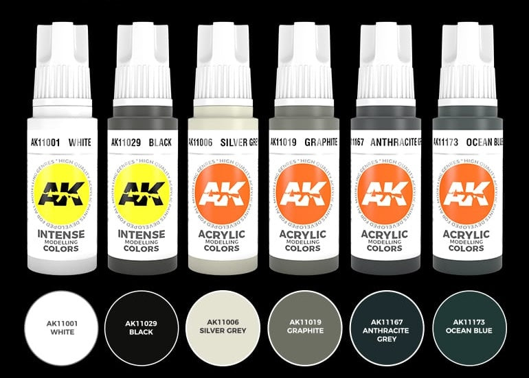 AK Interactive 11601 Non-Metallic Metal Steel 3G Acrylic Paint Set (6 Colors)