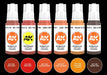 AK Interactive 11604 Inferno & Red Models 3G Acrylic Paint Set (6 Colors)