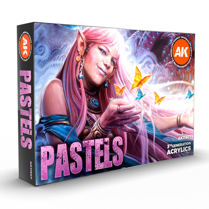 AK Interactive 11607 Pastels 3G Acrylic Paint Set (6 Colors)