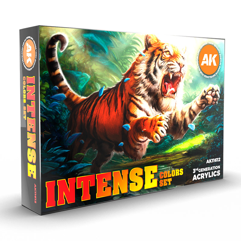 AK Interactive 11612 Intense 3G Acrylic Paint Set (6 Colors)