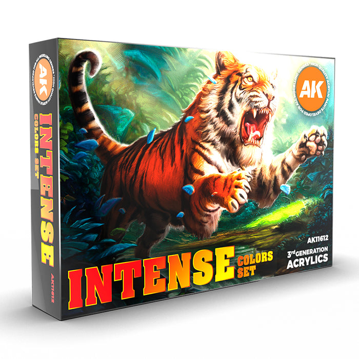 AK Interactive 11612 Intense 3G Acrylic Paint Set (6 Colors)