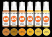AK Interactive 11615 Yellow Essential 3G Acrylic Paint Set (6 Colors)