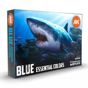 AK Interactive 11618 Blue Essential 3G Acrylic Paint Set (6 Colors)