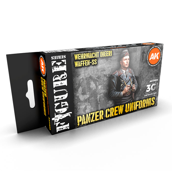 AK Interactive 11622 Figures Series: Waffen SS Panzer Crew Uniforms 3G Acrylic Paint Set (6 Colors)