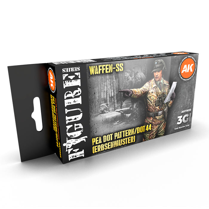 AK Interactive 11623 Figures Series: Waffen SS PEA DOT Pattern/DOT 44 Uniforms 3G Acrylic Paint Set (6 Colors)