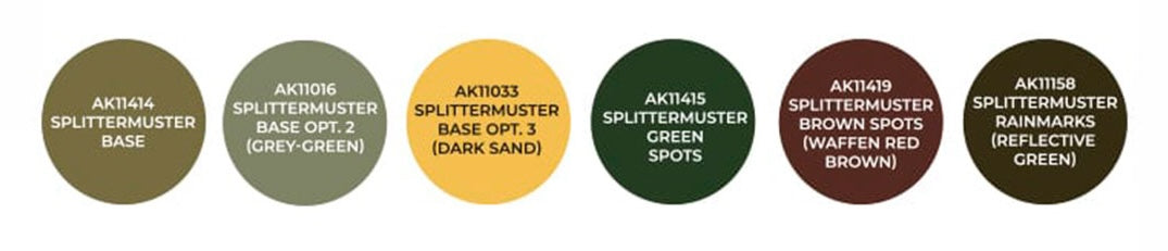 AK Interactive 11624 Figures Series: Wehrmacht (Heer/Luftwaffe Splintertarnmuster) Uniforms 3G Acrylic Paint Set (6 Colors)