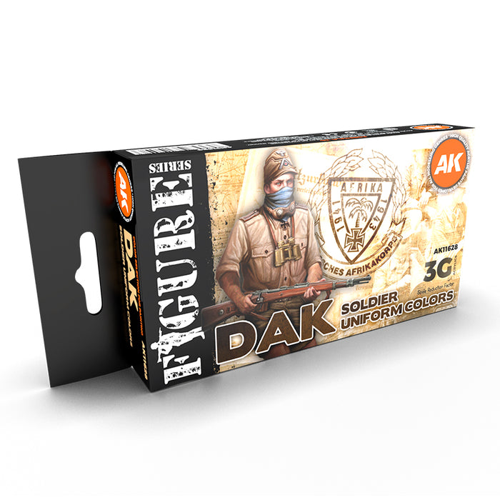 AK Interactive 11628 Figures Series: DAK Soldier Uniforms 3G Acrylic Paint Set (6 Colors)