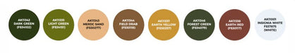 AK Interactive 11653 AFV Series: US Army MERDC Camouflage Mid 1970's to Mid 1980's 3G Acrylic Paint Set (8 Colors)