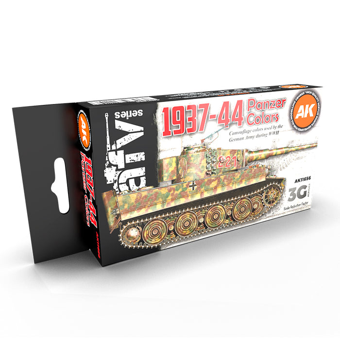AK Interactive 11656 AFV Series: German Army Panzer Camouflage 1937-44 3G Acrylic Paint Set (6 Colors)