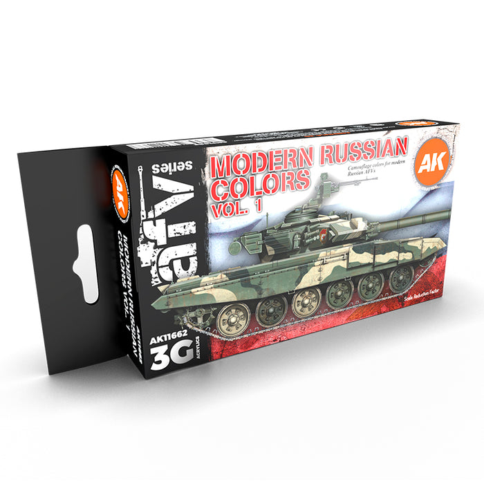 AK Interactive 11662 AFV Series: Modern Russian Vol.1 3G Acrylic Paint Set (6 Colors)