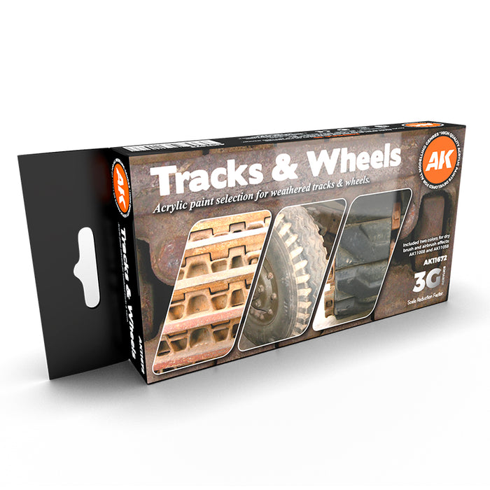 AK Interactive 11672 Track & Wheels 3G Acrylic Paint Set (6 Colors)