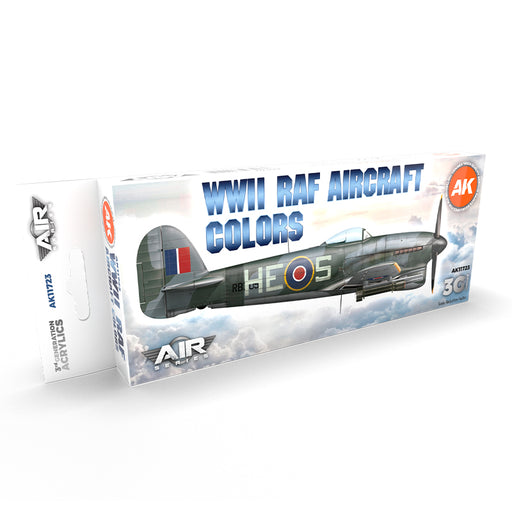 AK Interactive 11723 Air Series: WWII RAF Aircraft 3G Acrylic Paint Set (8 Colors)