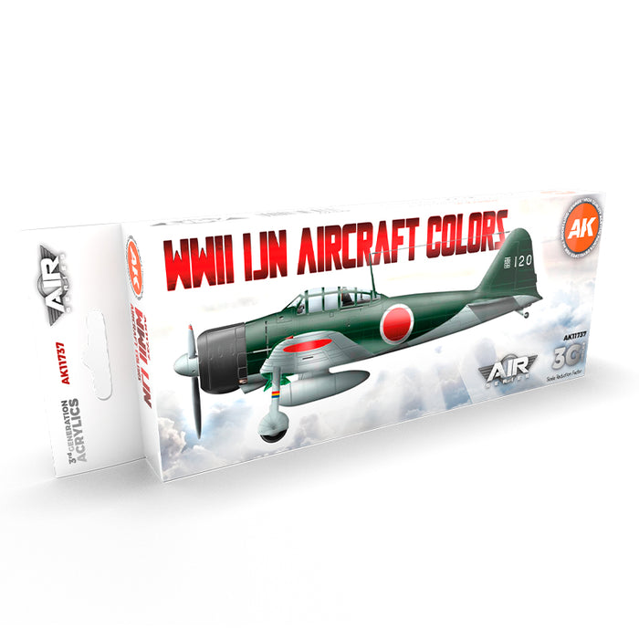 AK Interactive 11737 Air Series: WWII IJN Aircraft 3G Acrylic Paint Set (8 Colors)