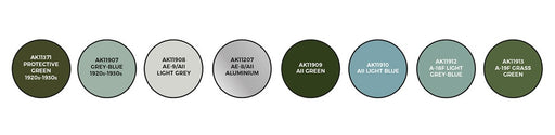 AK Interactive 11740 Air Series: Soviet Aircraft 1930s-1941 3G Acrylic Paint Set (8 Colors)