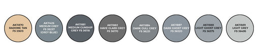 AK Interactive 11744 Air Series: USN & USMC Modern Aircraft & Helicopter 3G Acrylic Paint Set (8 Colors)