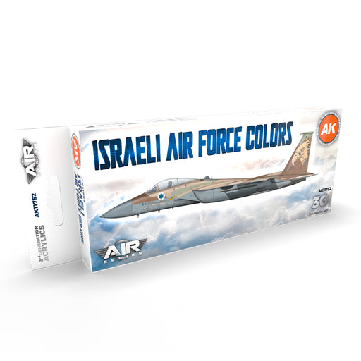 AK Interactive 11752 Air Series: Israeli Air Force Aircraft 3G Acrylic Paint Set (8 Colors)
