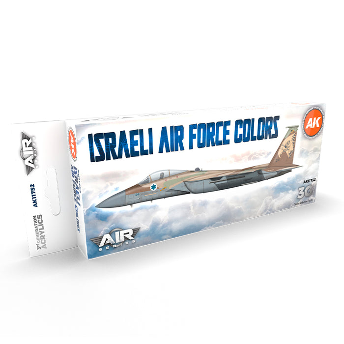 AK Interactive 11752 Air Series: Israeli Air Force Aircraft 3G Acrylic Paint Set (8 Colors)