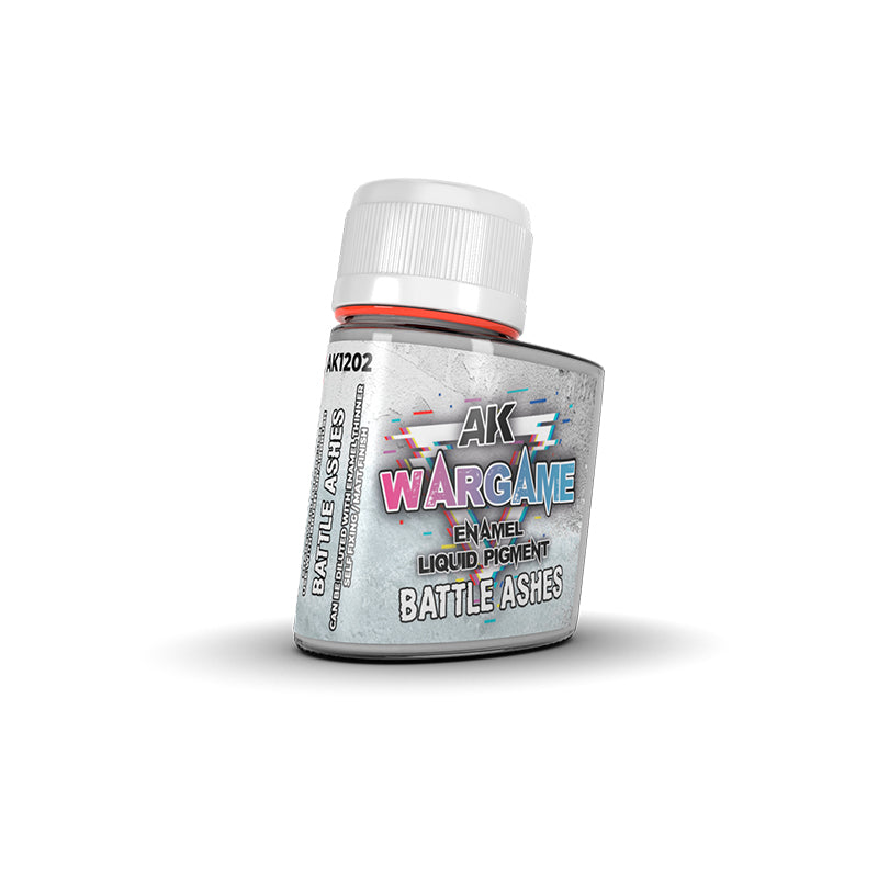 AK Interactive 1202 Wargame: Battle Ashes Liquid Pigment Enamel 35ml Bottle