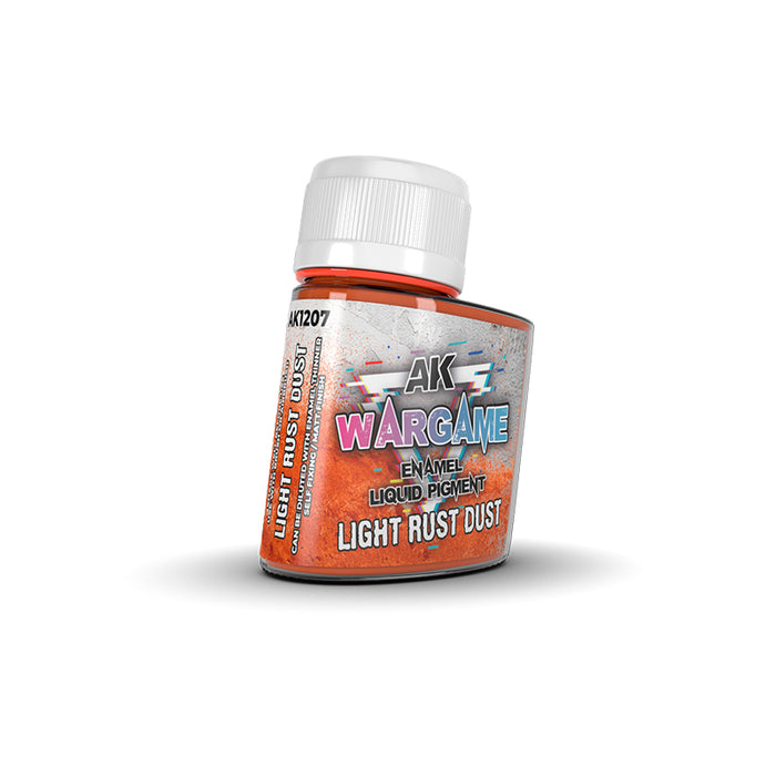 AK Interactive 1207 Wargame: Light Rust Dust Liquid Pigment Enamel 35ml Bottle