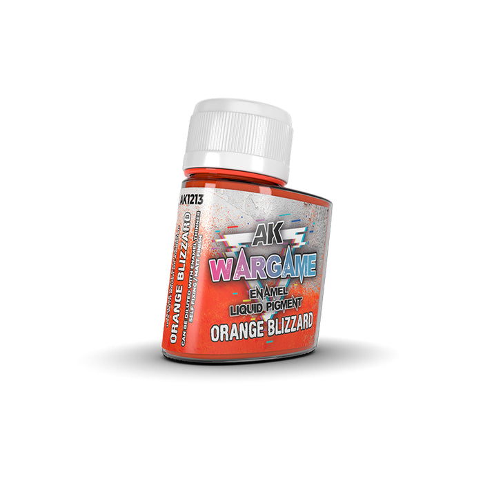 AK Interactive 1213 Wargame: Orange Blizzard Liquid Pigment Enamel 35ml Bottle