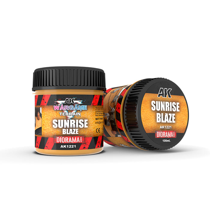 AK Interactive 1221 Wargame Terrain: Sunrise Blaze Texture Acrylic 100ml Bottle