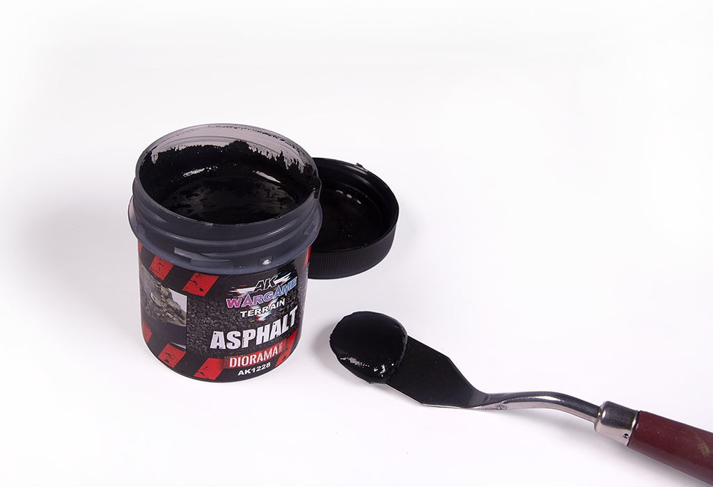 AK Interactive 1228 Wargame Terrain: Asphalt Texture Acrylic 100ml Bottle