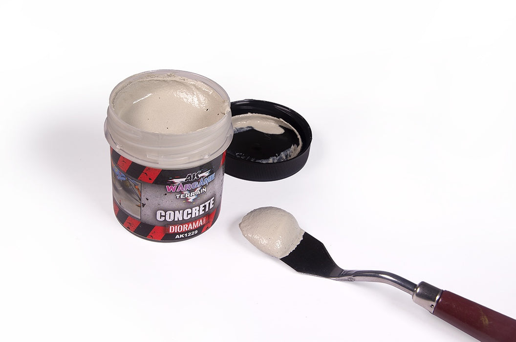 AK Interactive 1229 Wargame Terrain: Concrete Texture Acrylic 100ml Bottle
