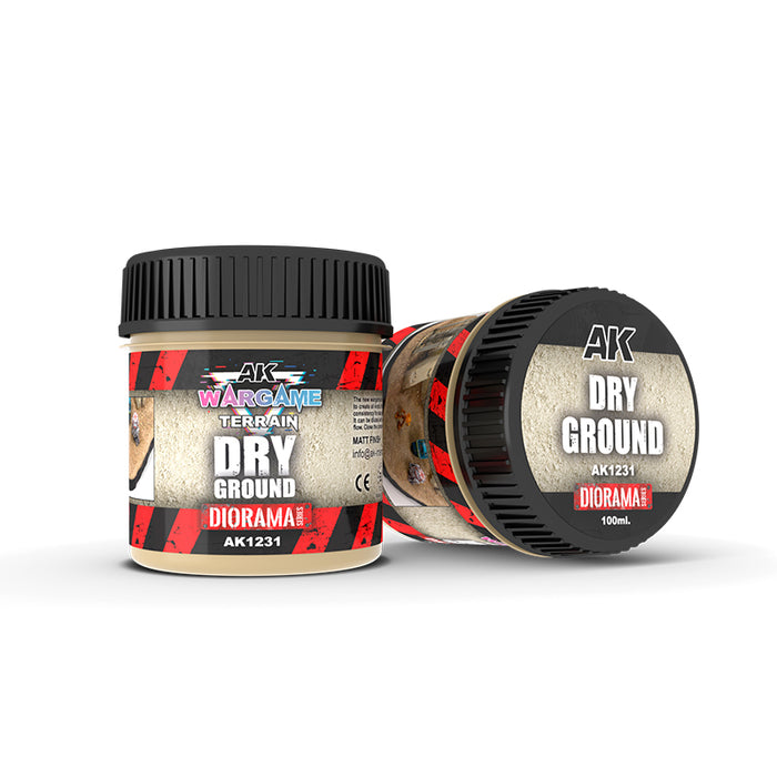 AK Interactive 1231 Wargame Terrain: Dry Ground Texture Acrylic 100ml Bottle