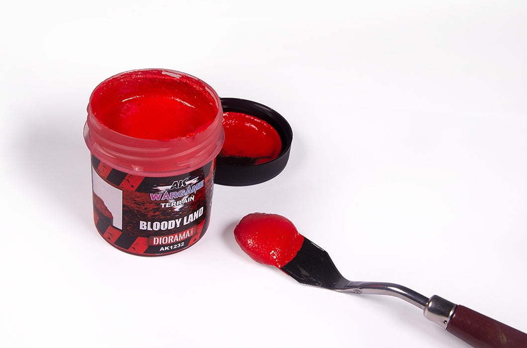AK Interactive 1232 Wargame Terrain: Bloody Land Texture Acrylic 100ml Bottle