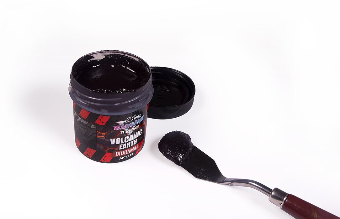 AK Interactive 1234 Wargame Terrain: Volcanic Earth Texture Acrylic 100ml Bottle