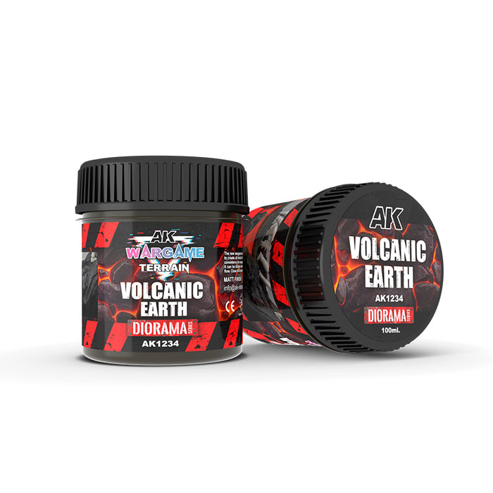 AK Interactive 1234 Wargame Terrain: Volcanic Earth Texture Acrylic 100ml Bottle