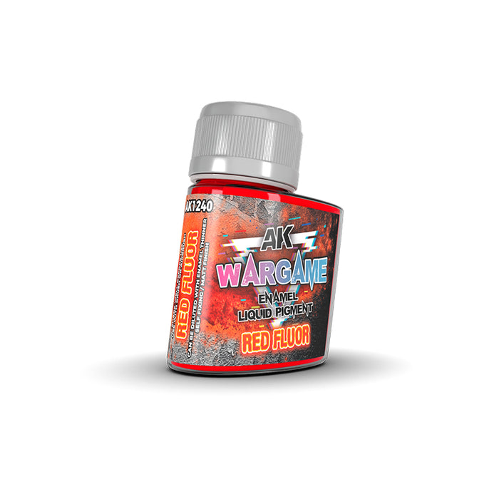 AK Interactive 1240 Wargame: Red Fluorescent Liquid Pigment Enamel 35ml Bottle
