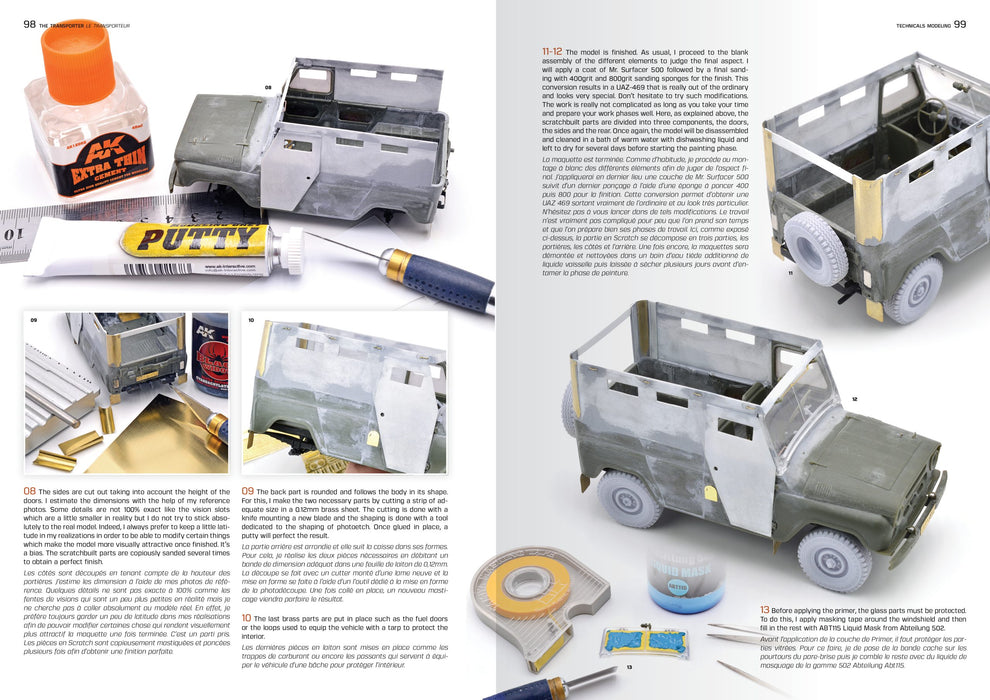 AK Interactive 130004 Technicals Modeling Modern Light Vehicles from 1950s & Beyond Book