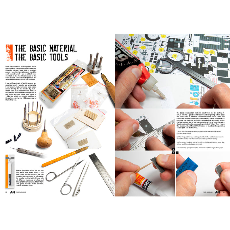 AK Interactive 130024 Paper Modeling Techniques Book (Semi-Hardcover)