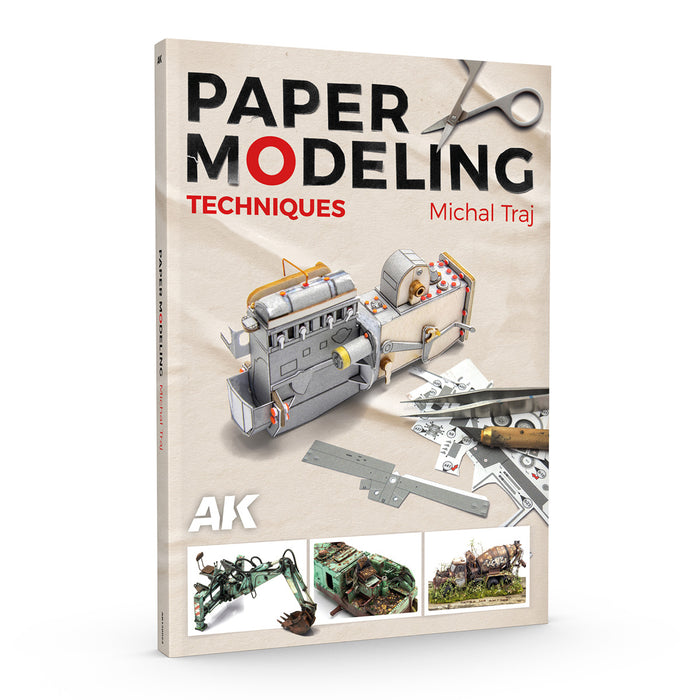 AK Interactive 130024 Paper Modeling Techniques Book (Semi-Hardcover)