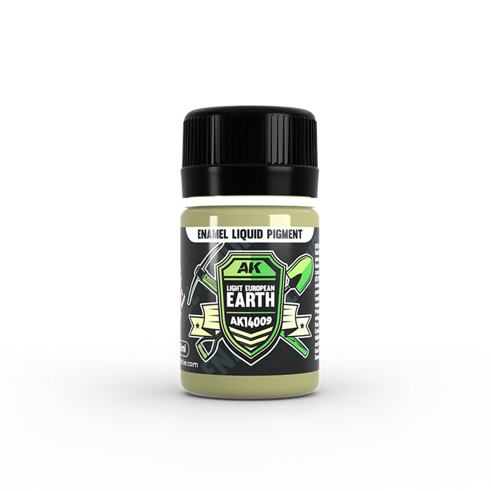 AK Interactive 14009 Light European Earth Liquid Pigment Enamel 35ml Bottle