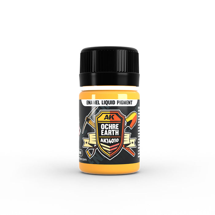 AK Interactive 14010 Ochre Earth Liquid Pigment Enamel 35ml Bottle