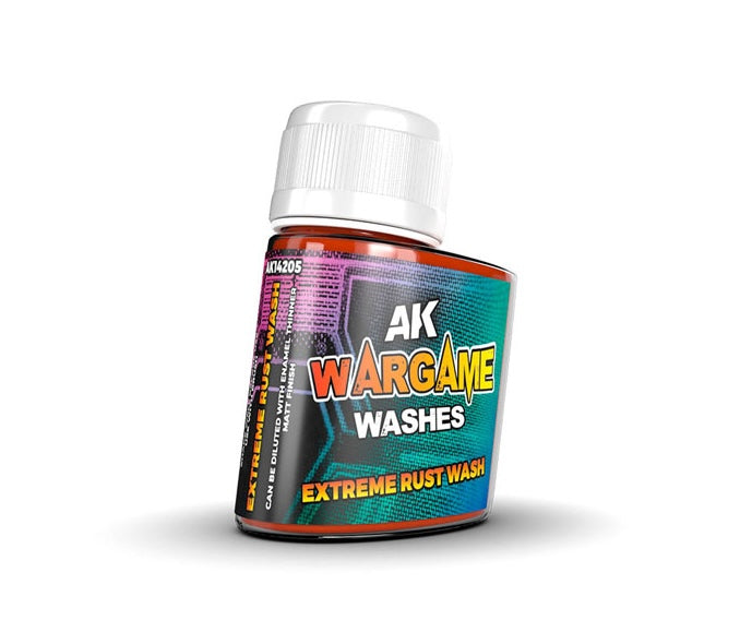 AK Interactive 14205 Wargame: Extreme Rust Wash Enamel 35ml Bottle